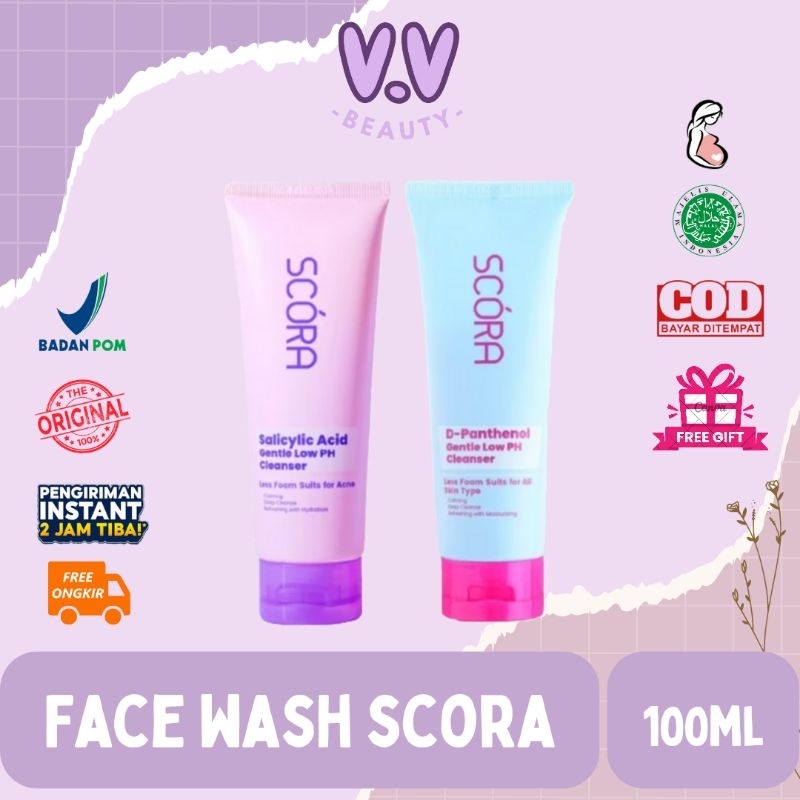 SCORA - Face Wash Salicylic Acid/D- Panthenol gentle for oily/sensitiv/normal skin Original