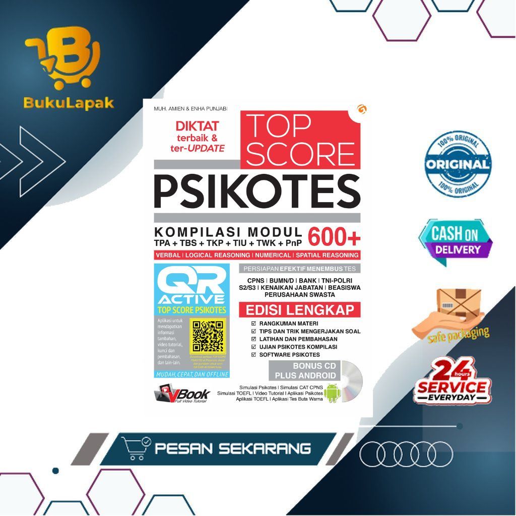 Buku Psikotes - TOP SCORE PSIKOTES -Buku TPA Psikotes