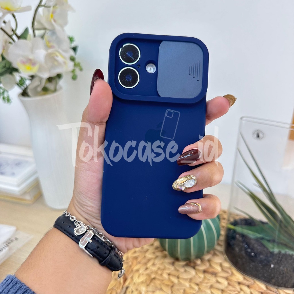 (2)(+Packing Box) Bludru Premium Window Slide Camera Case - Softcase/ Casing Hp Compatible For Ip 7 