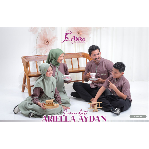 ABIKA ARIELLA DRESS KIDS GAMIS ANAK SET HIJAB SARIMBIT TERBARU