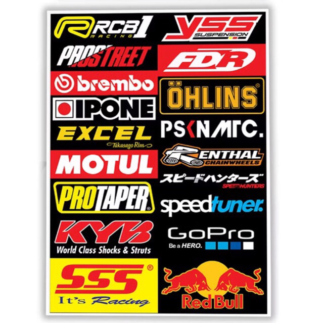 Stiker Pack Sponsor Racing, Stiker Motor, Sticker Motor, Stiker Motor Keren, Stiker Racing Motor