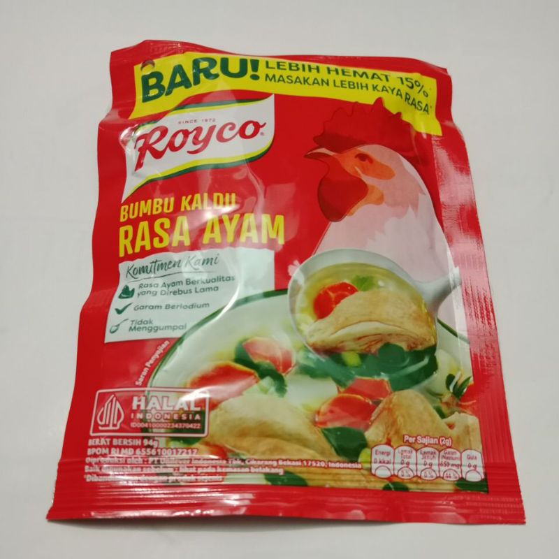 

Royco Bumbu Kaldu Rasa Ayam 100 gr 1 pcs
