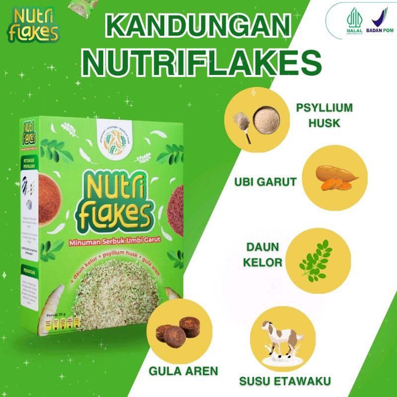 

Nutriflakes Sereal Umbi Garut Asam Lambung Original 1 Box