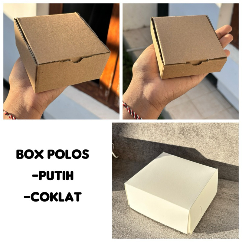 

1pcs-BOX POLOS UNTUK PACKING GELANG / BOX COKLAT 10x10x5 / BOX COKLAT 8x8x3 / BOX PUTIH 10x10x5 / HANYA BOX COKLAT POLOS