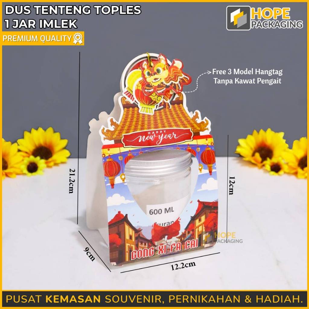 

Dus Tenteng Toples 1 Jar Imlek / Box Jinjing Hampers / Dus Toples Kue Nastar / Box Kue Kering Imlek / Box Dus Jinjing / Souvenir Kue Toples 1 Jar