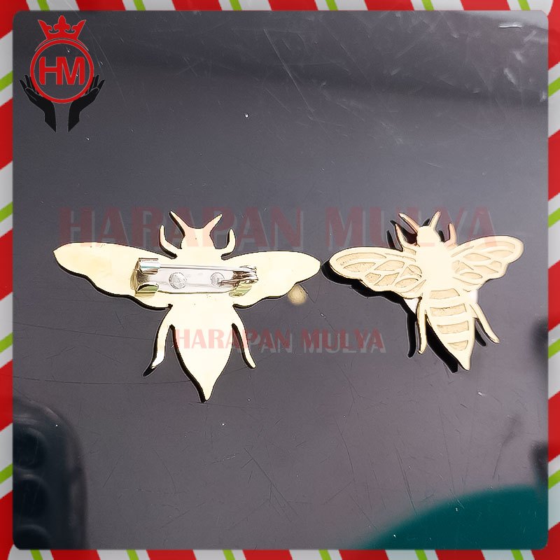 Bros Bentuk Lebah PKB Pin PKB Logo Lebah Full Logam Exclusive - Harapan Mulya