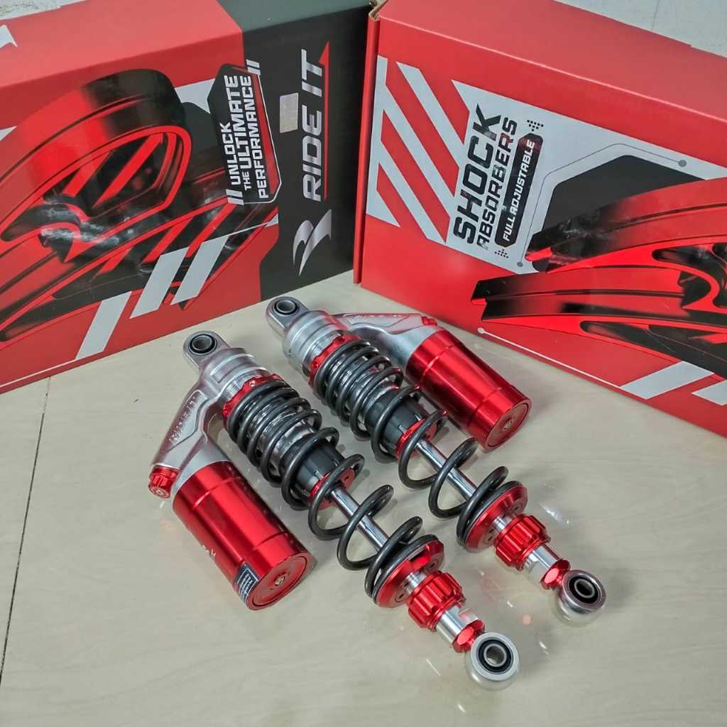 Rejeki.Maju Shock Tabung Ride It Gp 288 Double Klik Fungsi 340 320 280 Mm Double Klik Skok Belakang