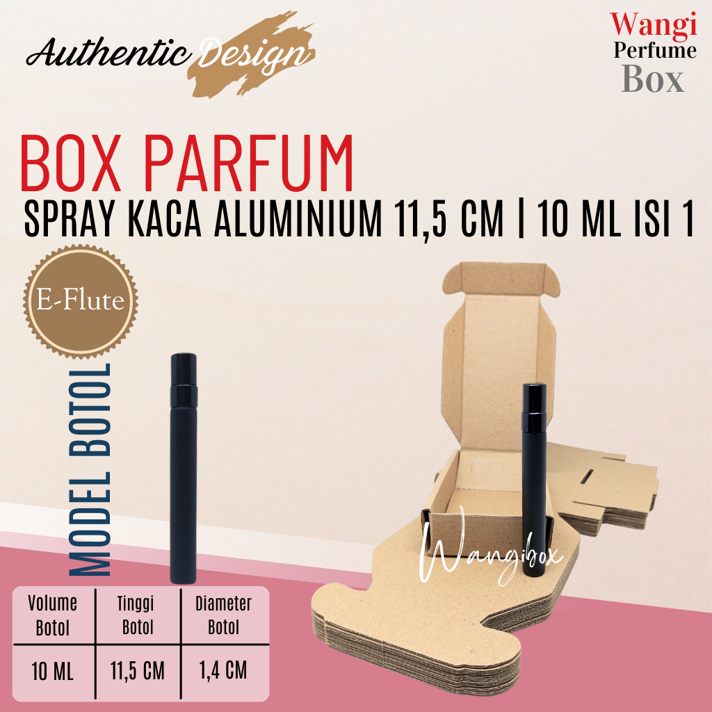 

Wangibox Box Parfum Khusus SPRAY KACA ALUMINIUM 11,5CM 10ML ISI 1 E-Flute