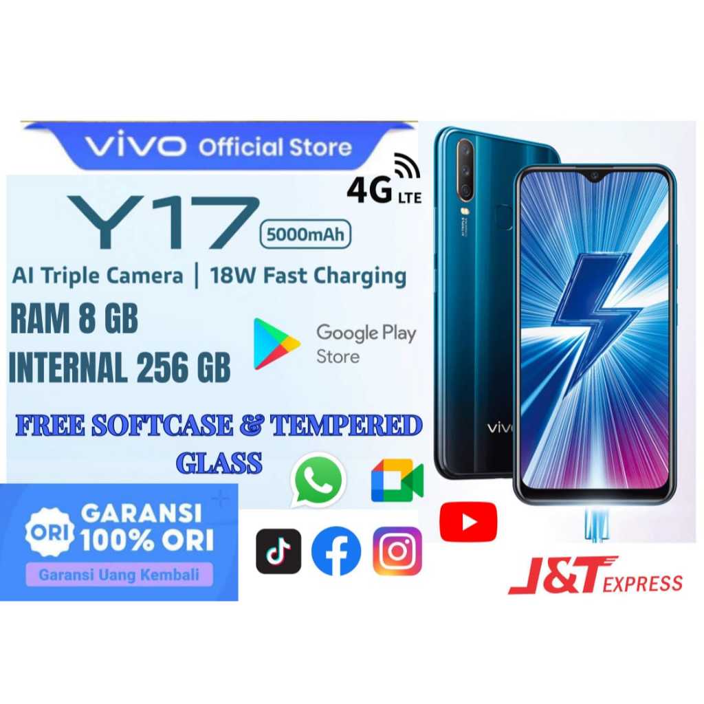 vivo y17 ram 8/256 GB Bergaransi