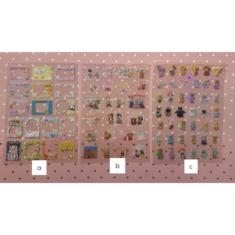 

cute clear sticker sheets tamagotchi rilakkuma sylvanian