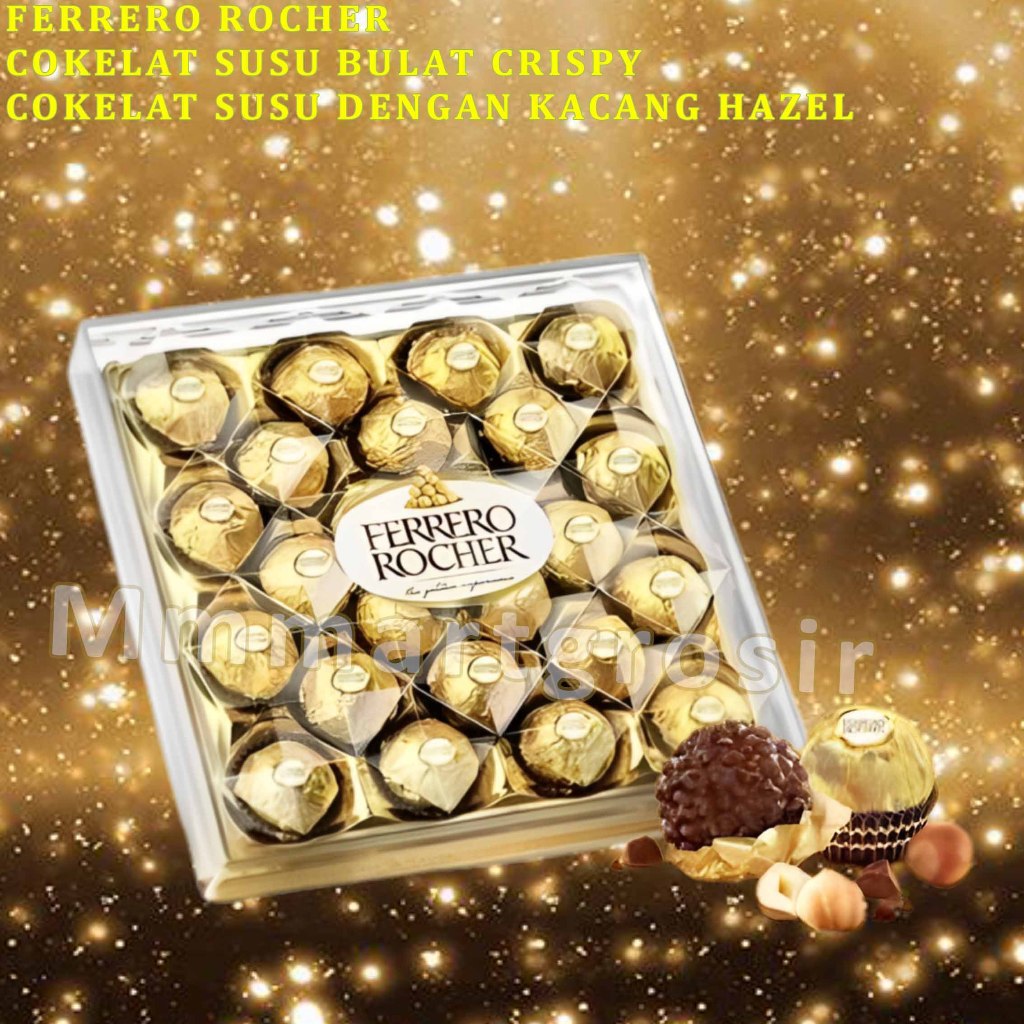 

Ferrero Rocher / Cokelat Susu Dengan Kacang Hazel / Cokelat Susu Bulat Crispy / 300gr