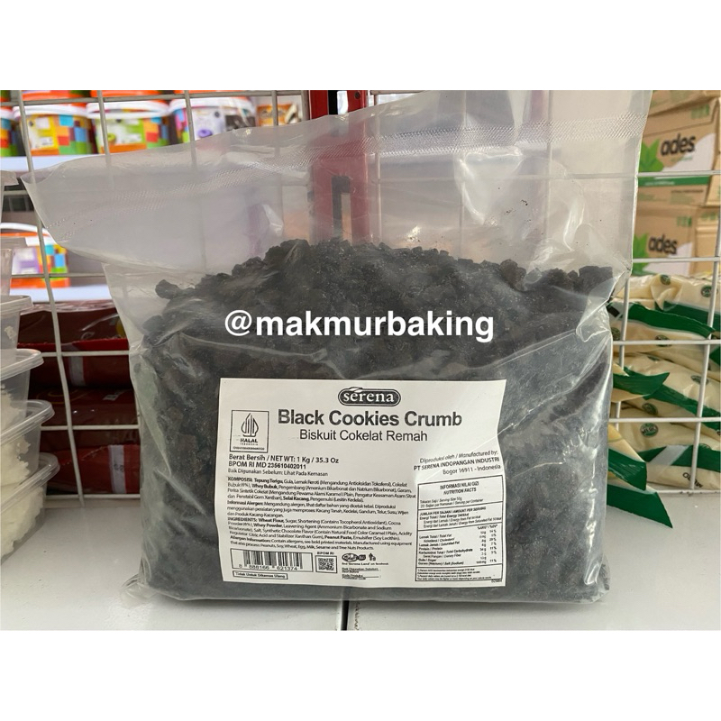 

Black Cookies Crumb Serena 1kg Biskuit Cokelat Remah