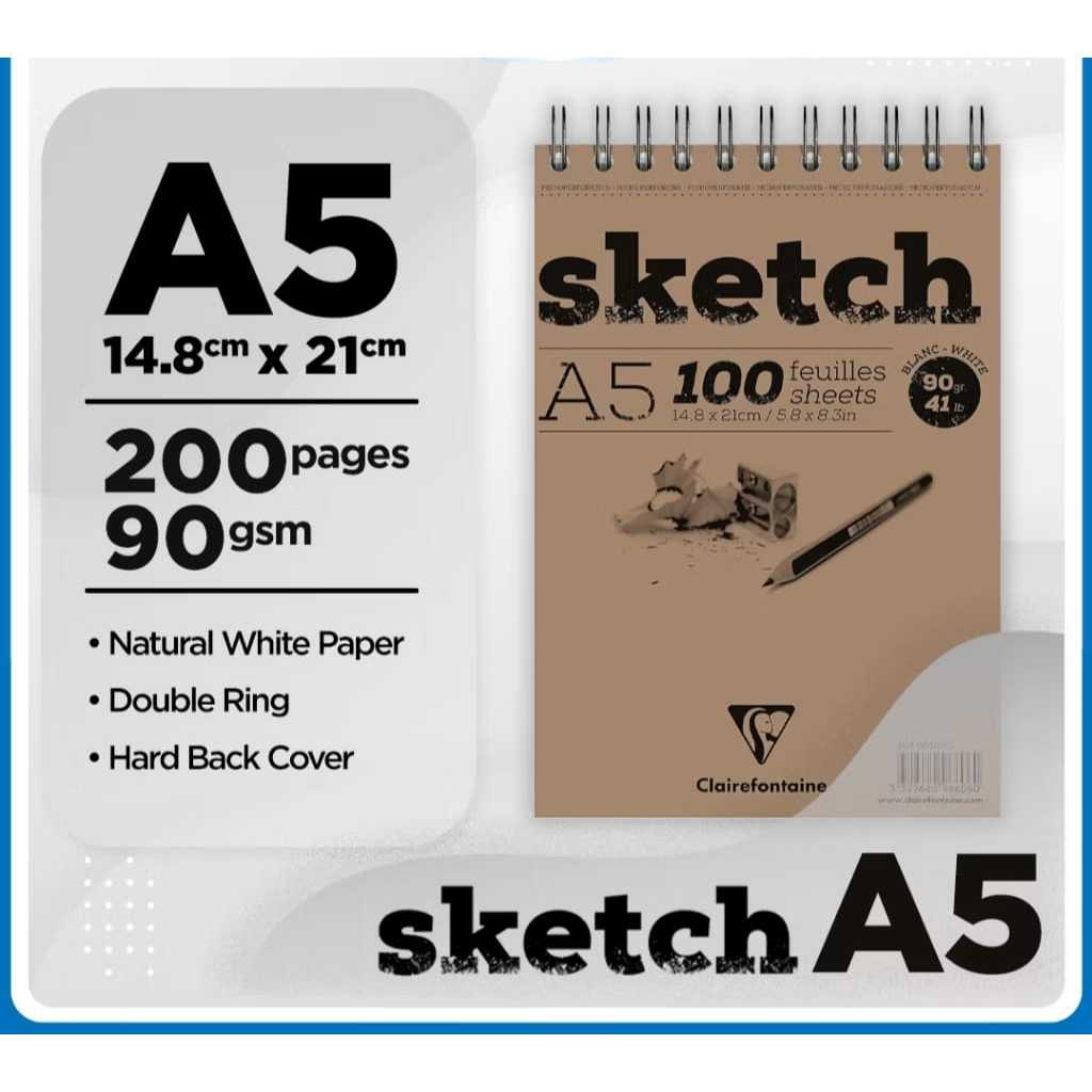 

Gramedia Tunjungan : Clairefontaine Sketch White A5