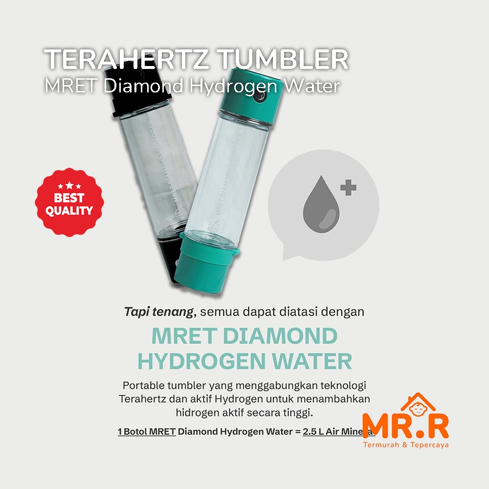 Terahertz Tumblr Mret Diamond Hydrogen Water Premium Teknologi 500ml Meningkatkan Kesehatan dan Vita