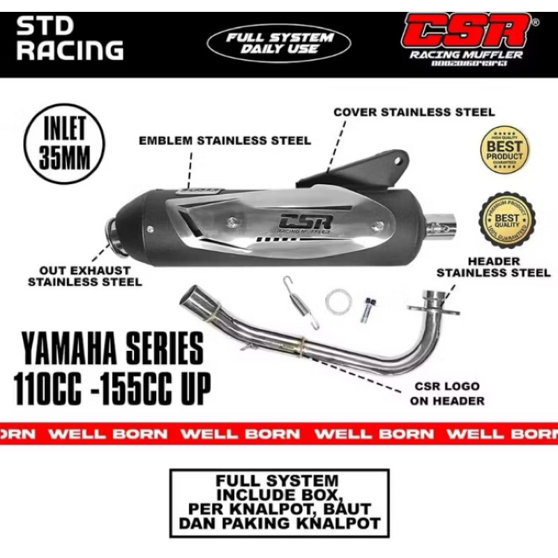 KNALPOT CSR MIO MIO SPORTY / MIO SOUL KARBU KNALPOT ORIGINAL CSR