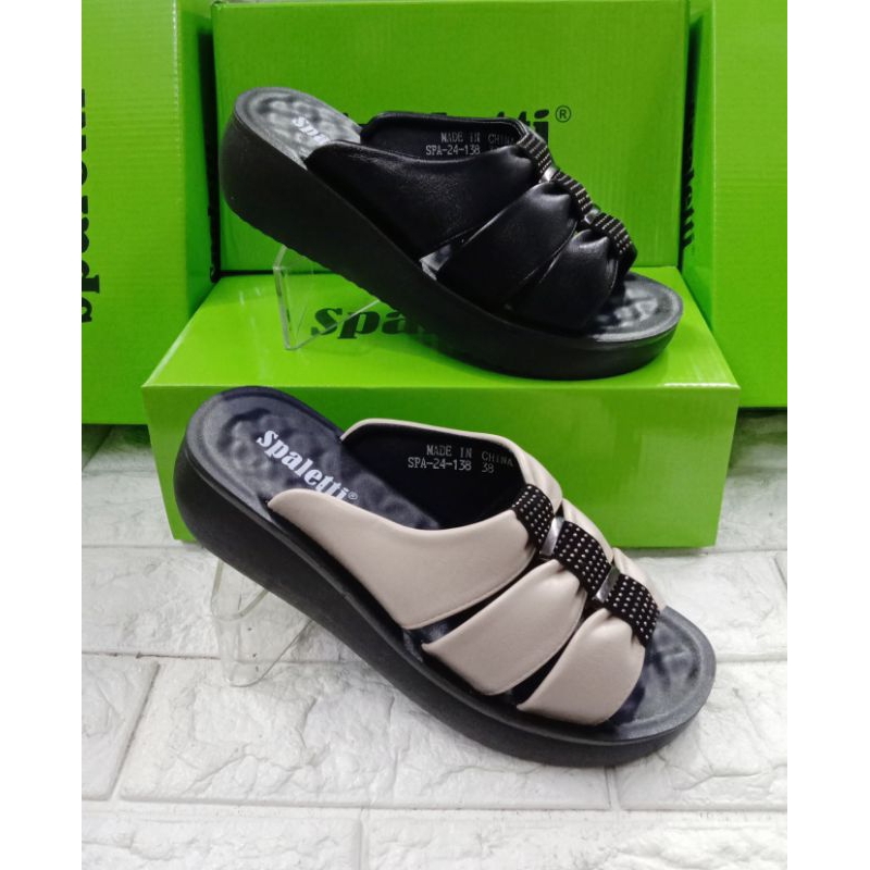 Sandal wedges import wanita SPALETTI SPA terbaru original