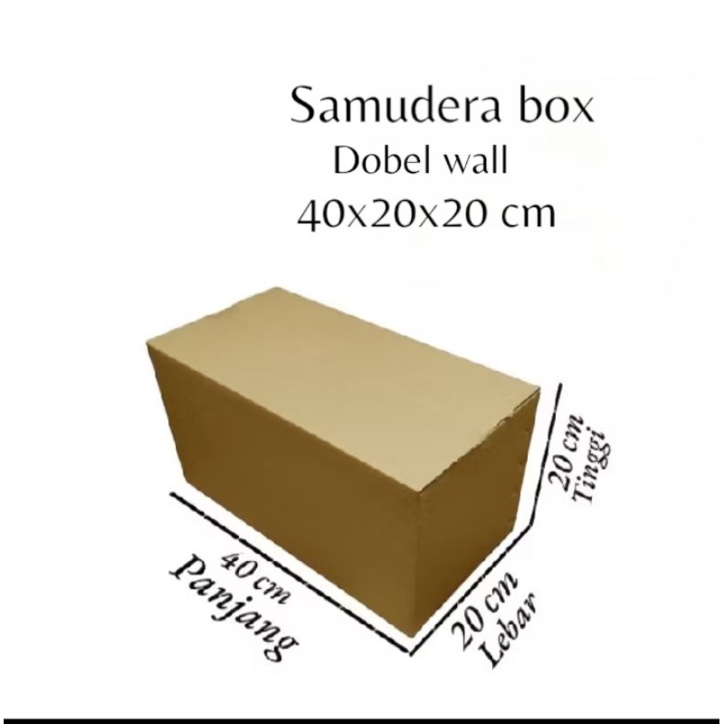 

kardus box uk 40x20x20 cm ( dobel wall ) polos
