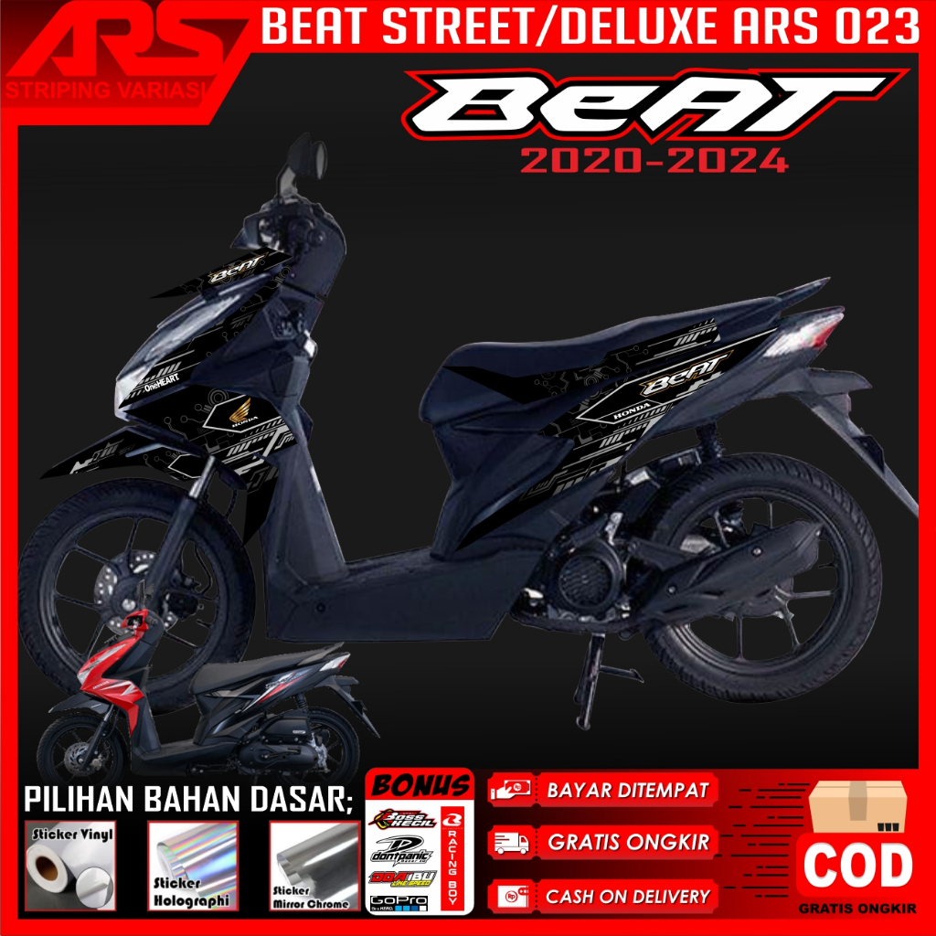 Striping Sticker Beat Deluxe Beat Street 2020 - 2024 Stiker Variasi Motor Honda Beat stret new 023