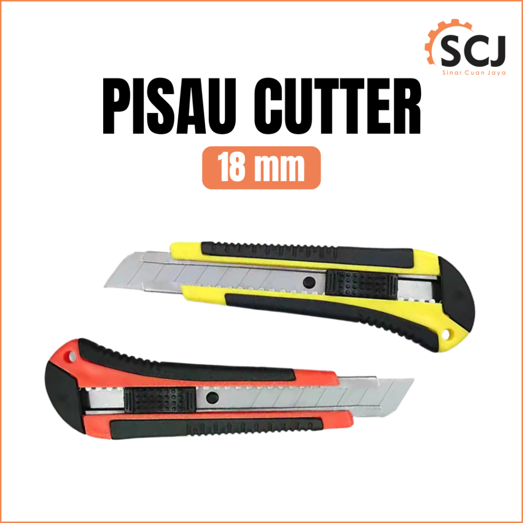 

SCJ - Pisau Cutter / Pisau Cutter Stainless Besar Ukuran 18 mm