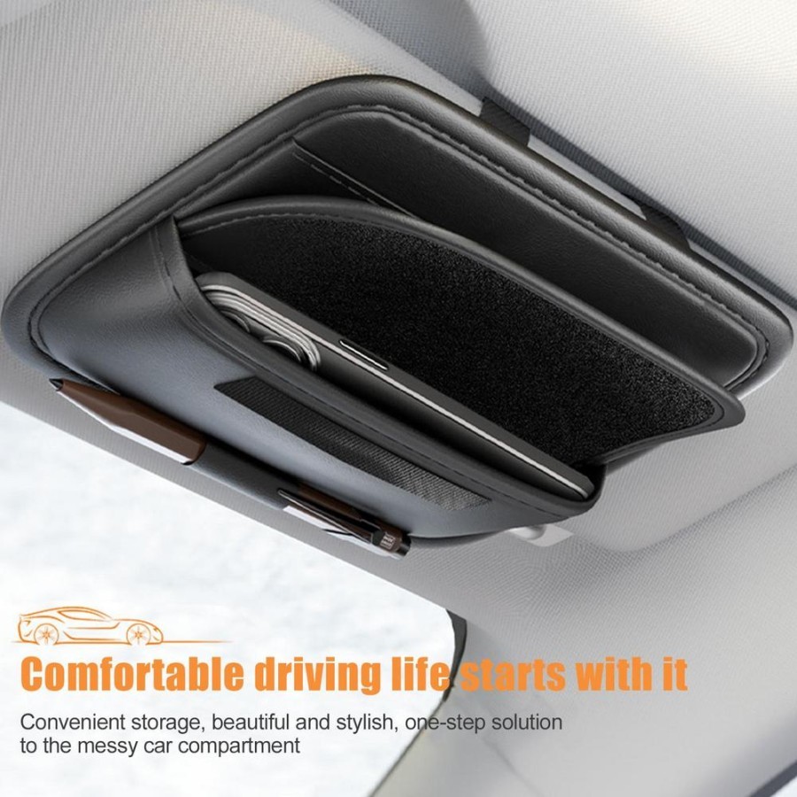 Premium Holder Sunvisor Kacamata Kartu Etoll Visor Organizer 3116
