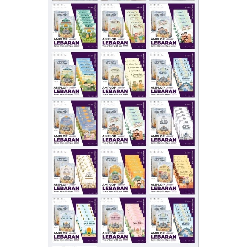

AMPLOP LEBARAN IDUL FITRI PREMIUM SEDANG ISI 50 1 MOTIF UANG LIPAT 1 KALI