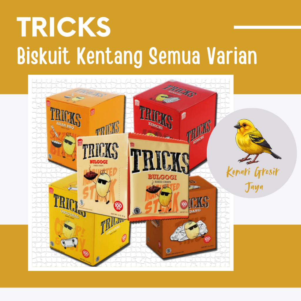 

Tricks Biskuit Kentang Box All Varian 18 Gram x 10 Pcs