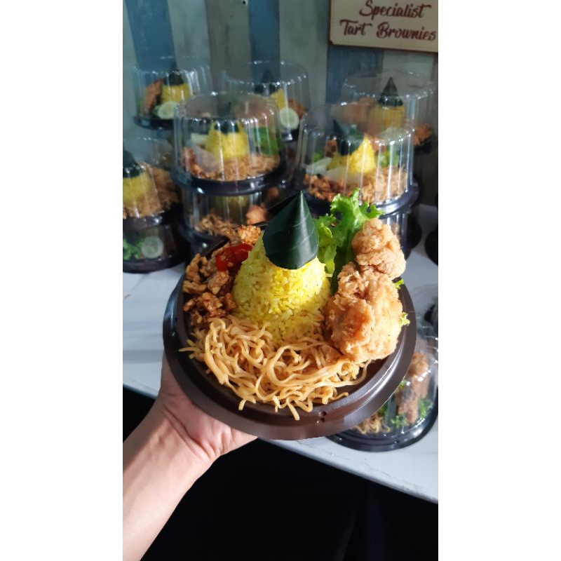 

tumpeng mini tasyukuran / tumini malang / tumini lengkap murah
