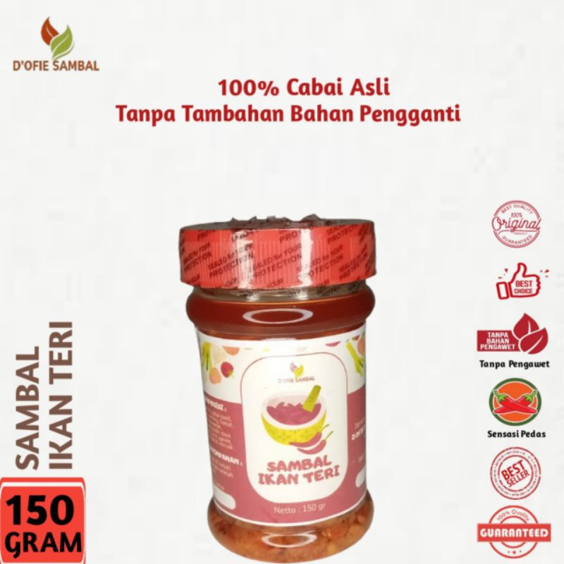 

(150 GRAM) Sambal Ikan Teri Pedas Gurih D'ofie Sambal
