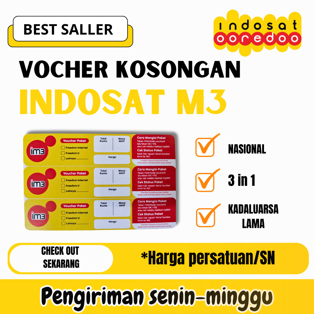 VOUCHER KOSONGAN INDOSAT M3 ZERO