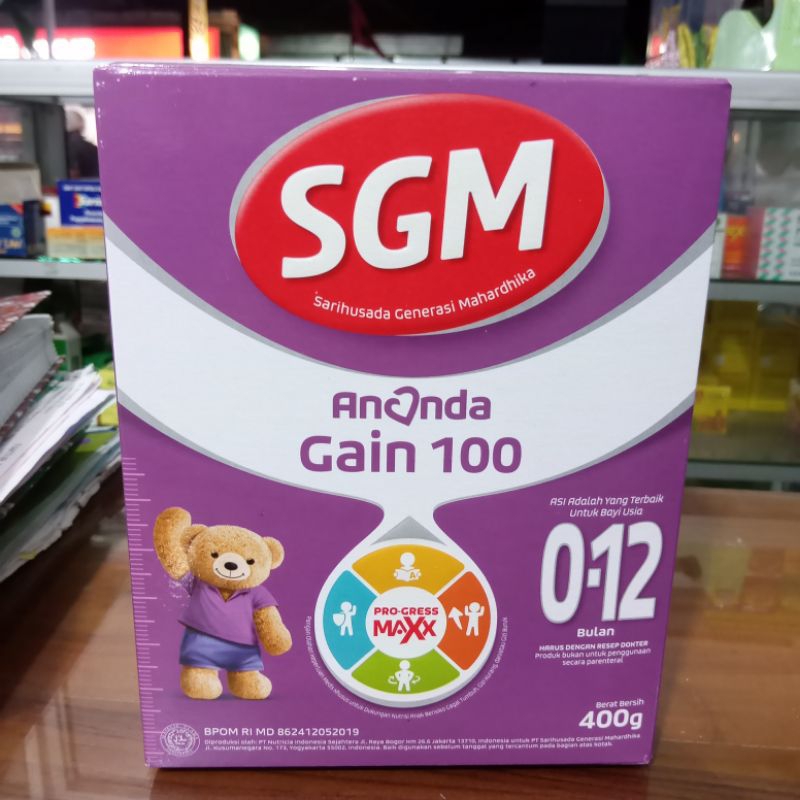 SGM ANANDA GAIN 100 (0-12 BULAN) 400gr