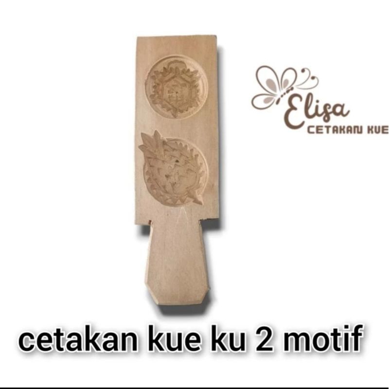Cetakan kue tok / cetakan kue ku kayu 2 motif / Cetakan kue angku