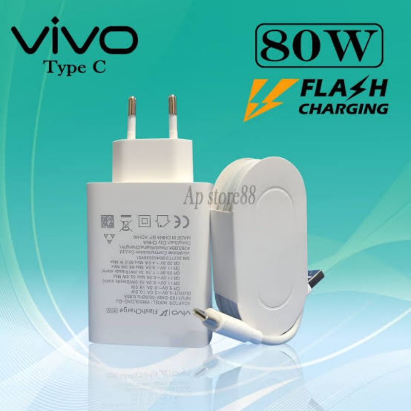 Charger Vivo Original 80W - Fast Charging Bekas Berkualitas