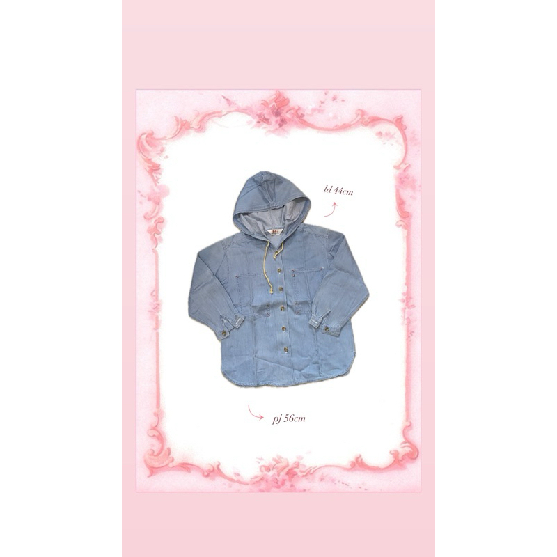 Denim Hooded Shirt