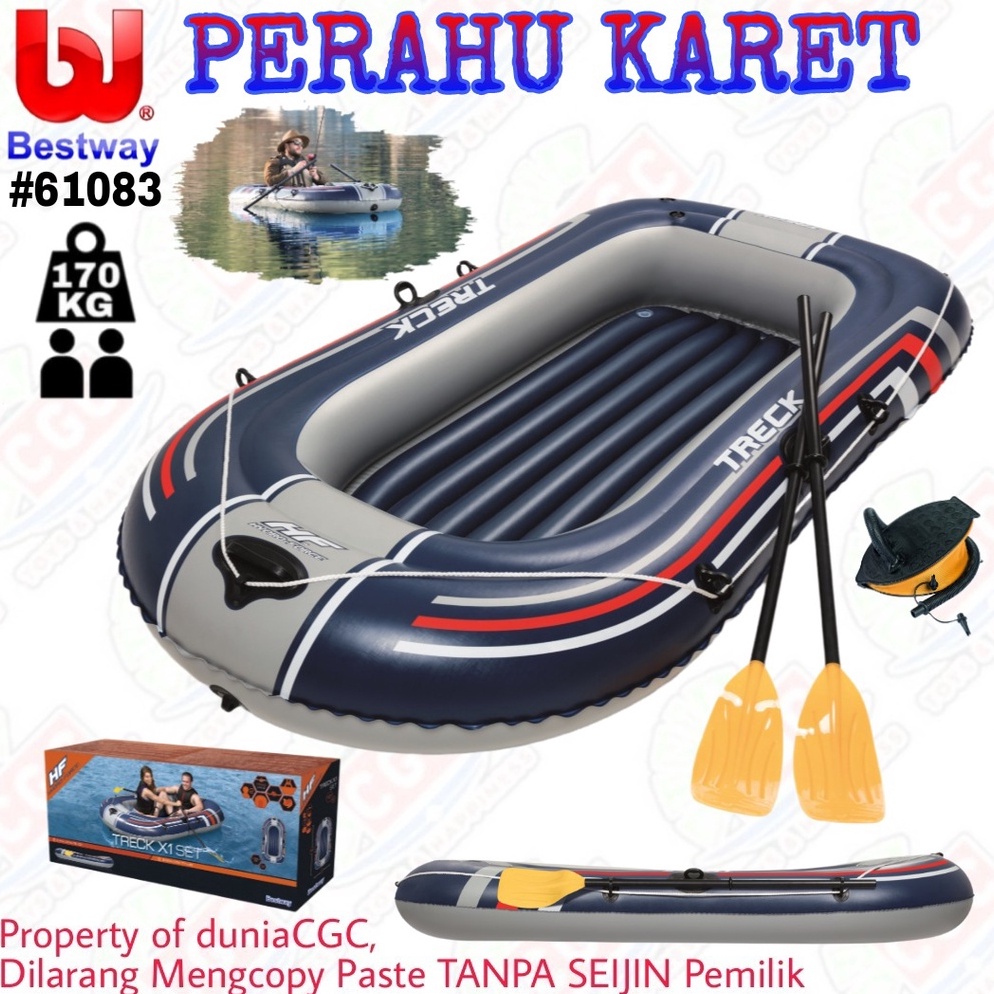 LANGSUNG KIRIM Bestway 6183 Hydro Force Raft Treck X1 Set Perahu Karet 2 Orang SNI