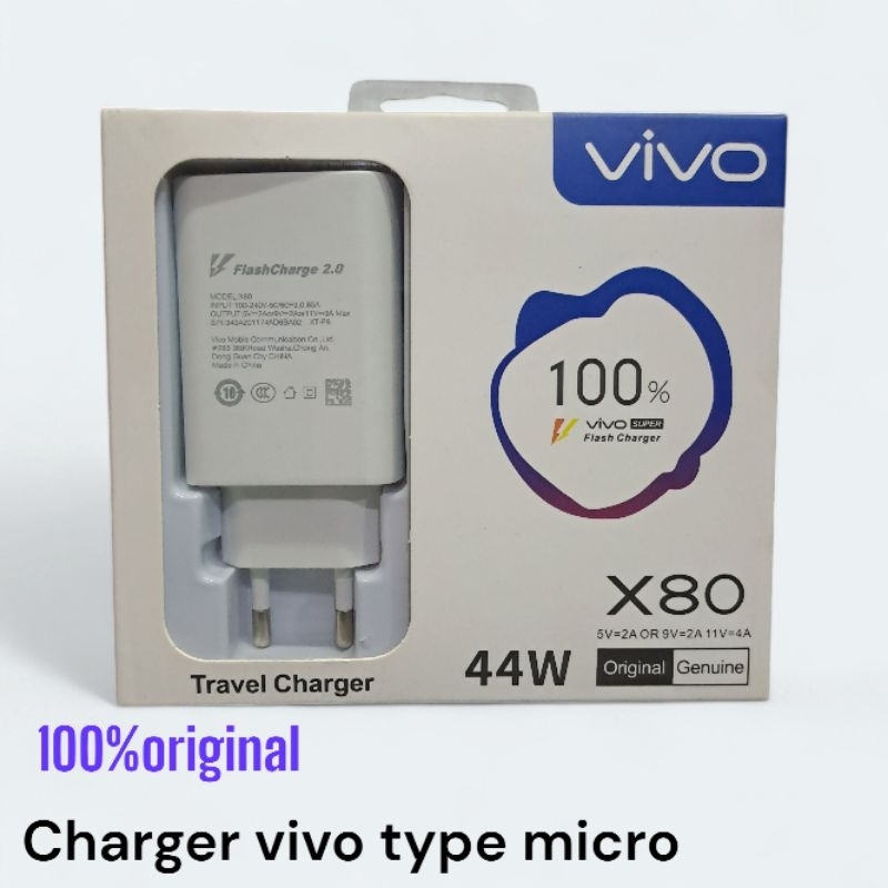 Charger vivo 44watt fastcharging type micro