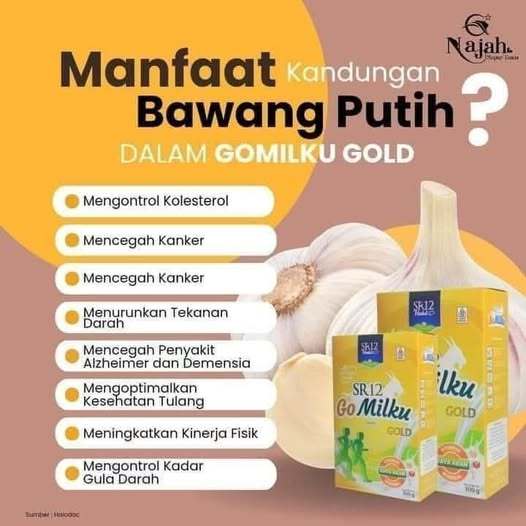 

Gomilku Gold SR12 Susu Kambing Etawa Bebas Gula Mengandung Protein Vitamin Jahe Ekstrak Bawang Putih Calgo Halal Bpom Go Milku