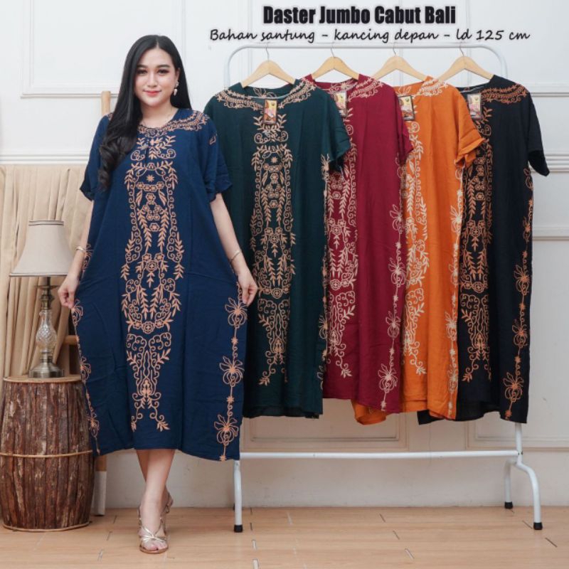 Daster Jumbo Cabut Bali Kancing Depan barang nya istimewa barang nya bagus banget kakak