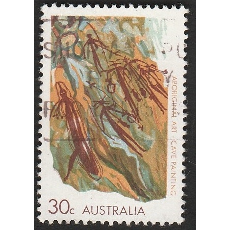 

A 11339 SATU BUAH PRANGKO AUSTRALIA 30C TEMA ABORIGIN ART CAVE PAINTING DENGAN KONDISI SUDAH ADA CAP