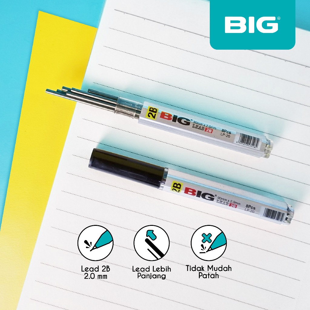 

BIG isi Pensil Mekanik Lead Refill 2.0 mm LP-20