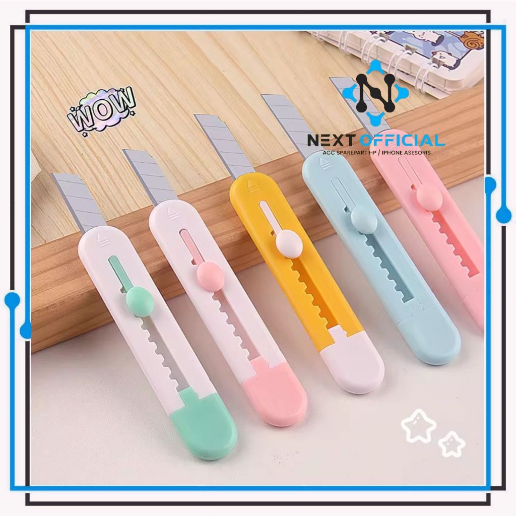 

Cutter Mini Polos Pemotong Kertas Model Lurus Kaki Pisau Kecil Portabel Terbaru