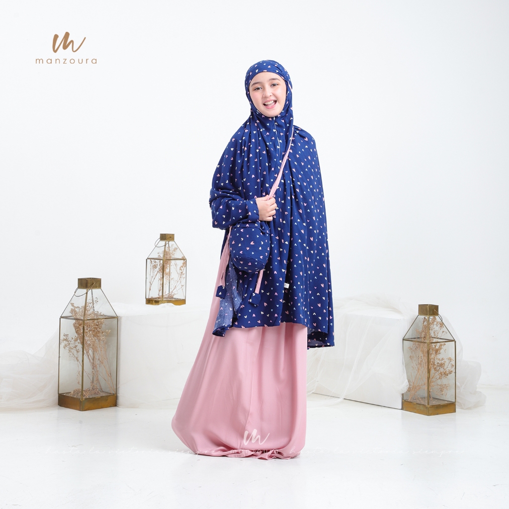 Mukena Anak Perempuan Rayon Premium 2in1 Resleting Mukenah Tanggung TK SD SMP Remaja Dewasa Couple