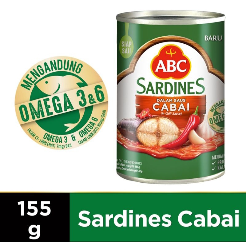 

ABC Sarden Saus Cabai 155 g