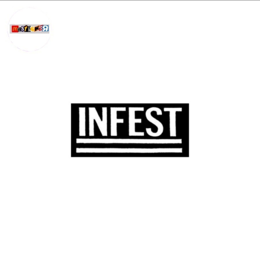 

sticker band INFEST logo stiker fastcore hardcore punk powerviolence