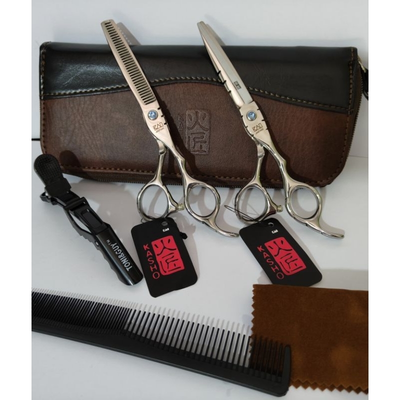 SET GUNTING POTONG RAMBUT MERK KASHO SILVER CROM 6,5CM