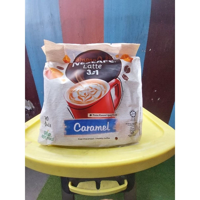 

Nescafe Latte 3in1 Caramel (20x25gr) Nescafe 3in1 Premix Coffee - Kopi Perisa Caramel