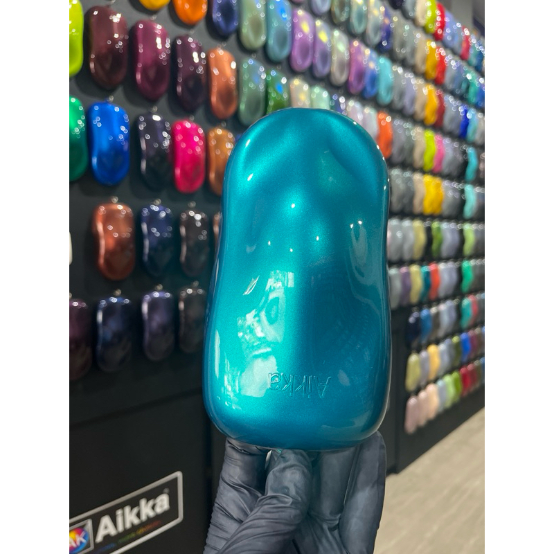 BLUE GREEN METALIK 1121G AIKKA. CAT PU WARNA BIRU KEHIJAUAN METALIK MOTOR MOBIL