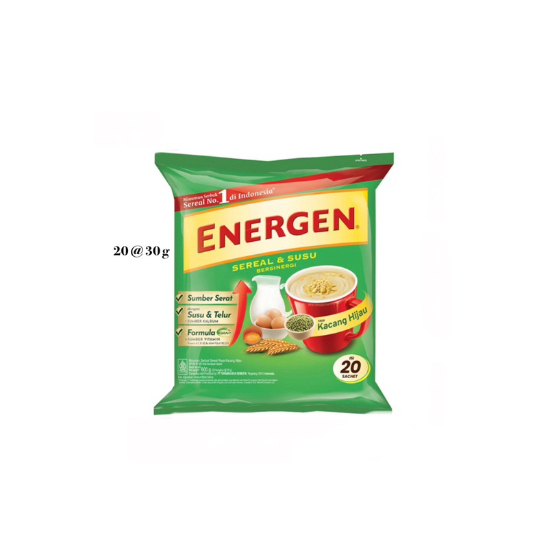 

Energen Minuman Sereal Kacang Hijau 20 x 30 g