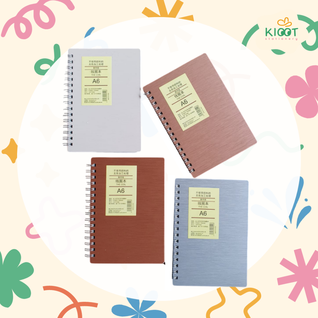 

Kioot - Buku Tulis Spiral A6 / Buku Catatan Menulis / Notebook Warna Simple Estetik / Notepad FPXQ