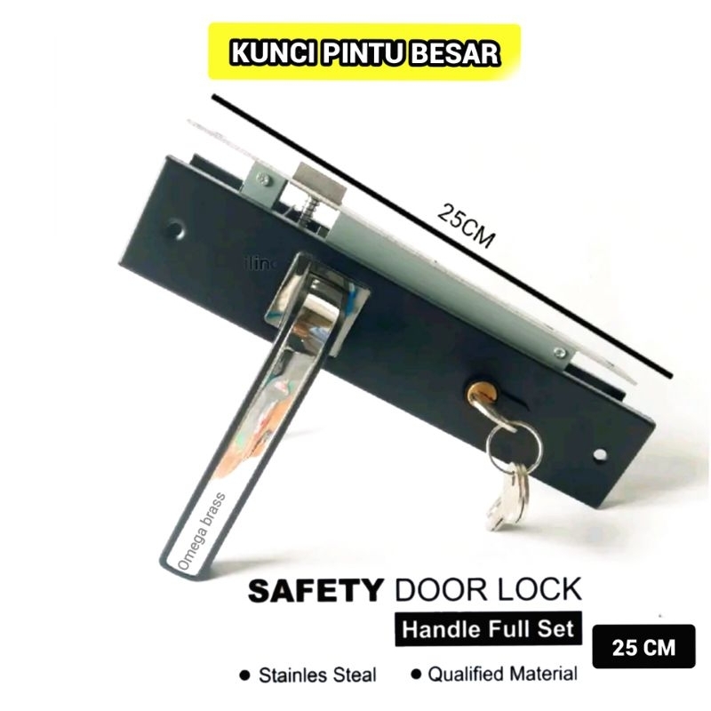 Handle set kunci pintu besar 25cm/kunci pintu besar