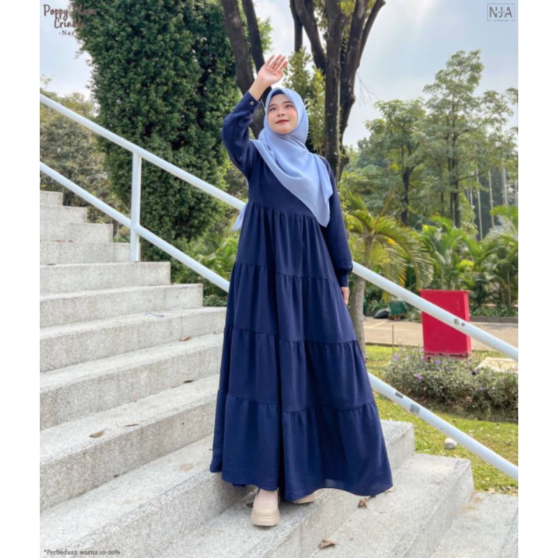 gamis Poppy crinkle airflow umpak by nja